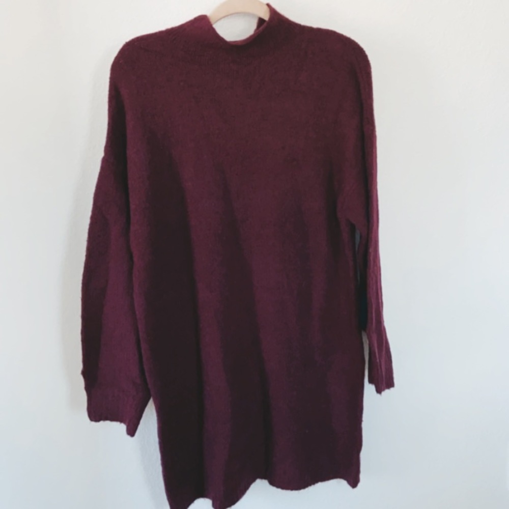 Pink lily long turtleneck sweater